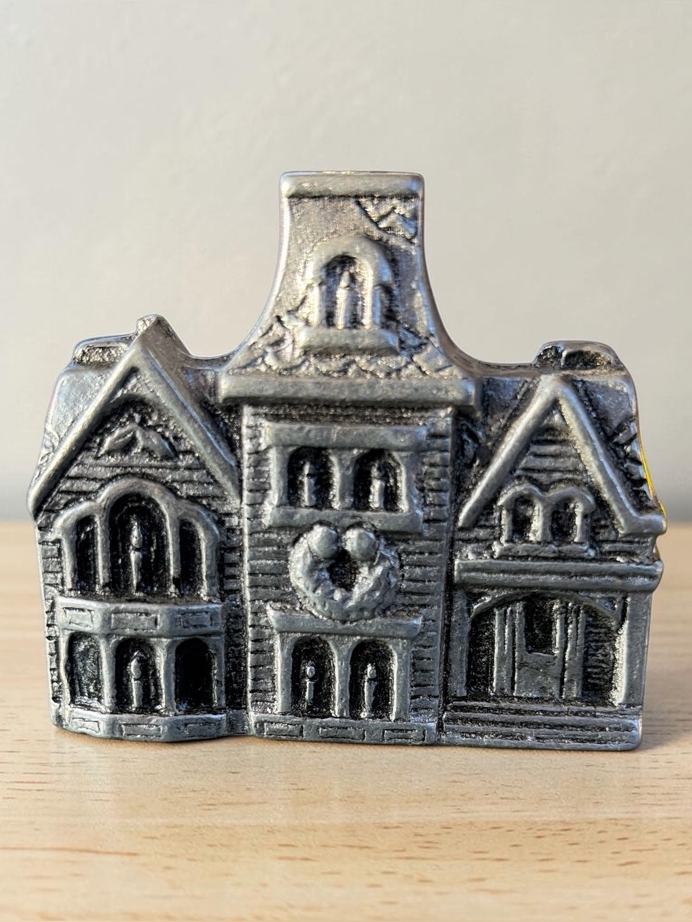 CARSON PEWTER VICTORIAN HOUSE CANDLE HOLDER
